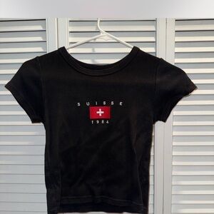 Suisse 1984 Black T-Shirt
